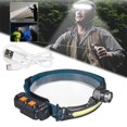 thumbnail image 3 of COB LED Headlamp Headlight Torch 6 Light Models Buit-in Battery Cycling Light - Zoomable  Adjustable Angle  USB Rechargeable, 3 of 12
