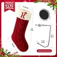 thumbnail image 6 of Ayieyill Christmas Stockings with Letters Super Soft Christmas Holiday Xmas Gift | 20 Inches | Red R, 6 of 8