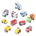 thumbnail image 1 of Juego de vehículos de madera, 12 piezas de mini camiones de madera, vehículos de madera, camiones de madera de juguete, artesanía superior, 1 of 14