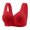 Red, variant on XRoczxe Women Front Closure Lace Bra Wide Shoulder Straps Wire Free Supportive Non Sag Comfort Everyday Underwear Multiple Solid Colors