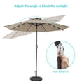 thumbnail image 5 of CHYVARY 9ft LED Patio Umbrella Market Outside Table Umbrella for Deck, Poolside and Patio, Taupe, 5 of 8