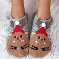 thumbnail image 3 of Gibobby Calcetines navideños Calcetines de suelo de otoño e invierno para mujer, calcetines gruesos antideslizantes para , zapatos cálidos y de felpa, calcetines de Yoga (Gris, Unitalla), 3 of 5