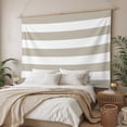 thumbnail image 3 of Beige Stripes Large Tapestry for Bedroom Wall Hanging Tapestry, Simple Beige White Texture Ceiling Backdrop Tapestries Poster Blanket Wall Decor for Teens Room Living Room Dorm 86" x 104", 3 of 8