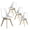 White, variant on Modern Dining Chair Set of 4, Kitchen Chair with High Back, Tulip Chair with Solid Wood Legs and PU Leather Cushion for Living Room, Bedroom, Dining Room (White)