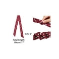 thumbnail image 2 of INSPIRE CHIC 2Pcs 50s Skinny Silky Scarf Polka Dots Waistband Narrow Neck Scarf Long Red&Short Navy Blue, 2 of 6