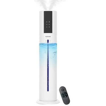 HUMSURE Humidifier Suitable for Large Room, 2.4gal/9L Bedroom Silent Humidifier, 3-Speed Ultrasonic Cool Mist Humidifier, Timer, Aromatherapy Cotton, Remote Control, Sleep Mode, White