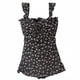 thumbnail image 1 of KAKOWELY Traje de baño floral de una pieza para mujer, elegante vestido de baño sin espalda, 1 of 5
