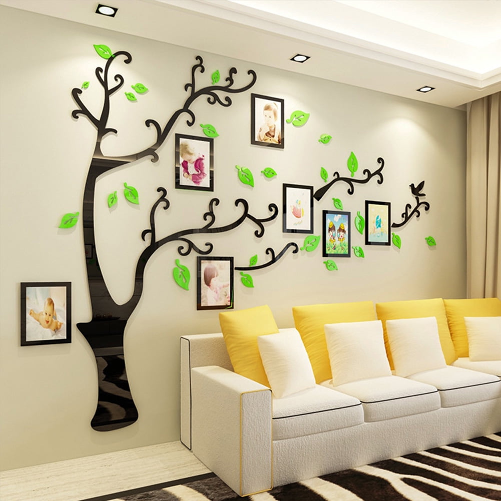 Leking Innovative Decorative Picture Frames Trees Crystal Pattern 3d Acrylic Wall Stickers Living Room Wall Decoration Walmart Canada