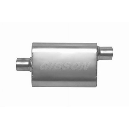 Gibson Exhaust 55120S GIB55120S CFT SUPERFLOW CENTER/OFFSET OVAL MUFFLER, STAINLESS