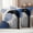 Black Blue Beige, variant on Boho Middle Century Outdoor Waterproof Pillow Covers, Abstract Pink Geometric Leaves Decorative Square Throw Pillowcase Sofa Cushion Sham for Patio/Couch/Chair, 18"x18" 2 Pack