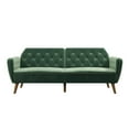 thumbnail image 6 of Novogratz Tallulah 83" Memory Foam Futon Sofa Bed, Light Green Velvet, 6 of 21