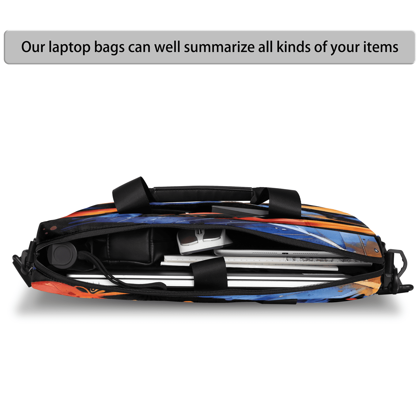Herdesigns Feather Laptop Bag for Women Men, Computer Case Briefcase Messenger Bags, 15-15.6 inch Laptop Sleeve Shoulder Bag