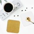 thumbnail image 5 of Kll Square Drink Coasters Set Of 4,Pu Leather Absorbent Coasters Set Decorative Coffee Cup Coasters Housewarming Gift For Home Decor-Gold Shiny, 5 of 9