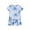A-Sky Blue175, variant on Toddler Girls Outfits Sets Summer Cartoon Rainbow Print Knit Short Sleeve Tops And Shorts 2 Piece Girls Loose Playwear