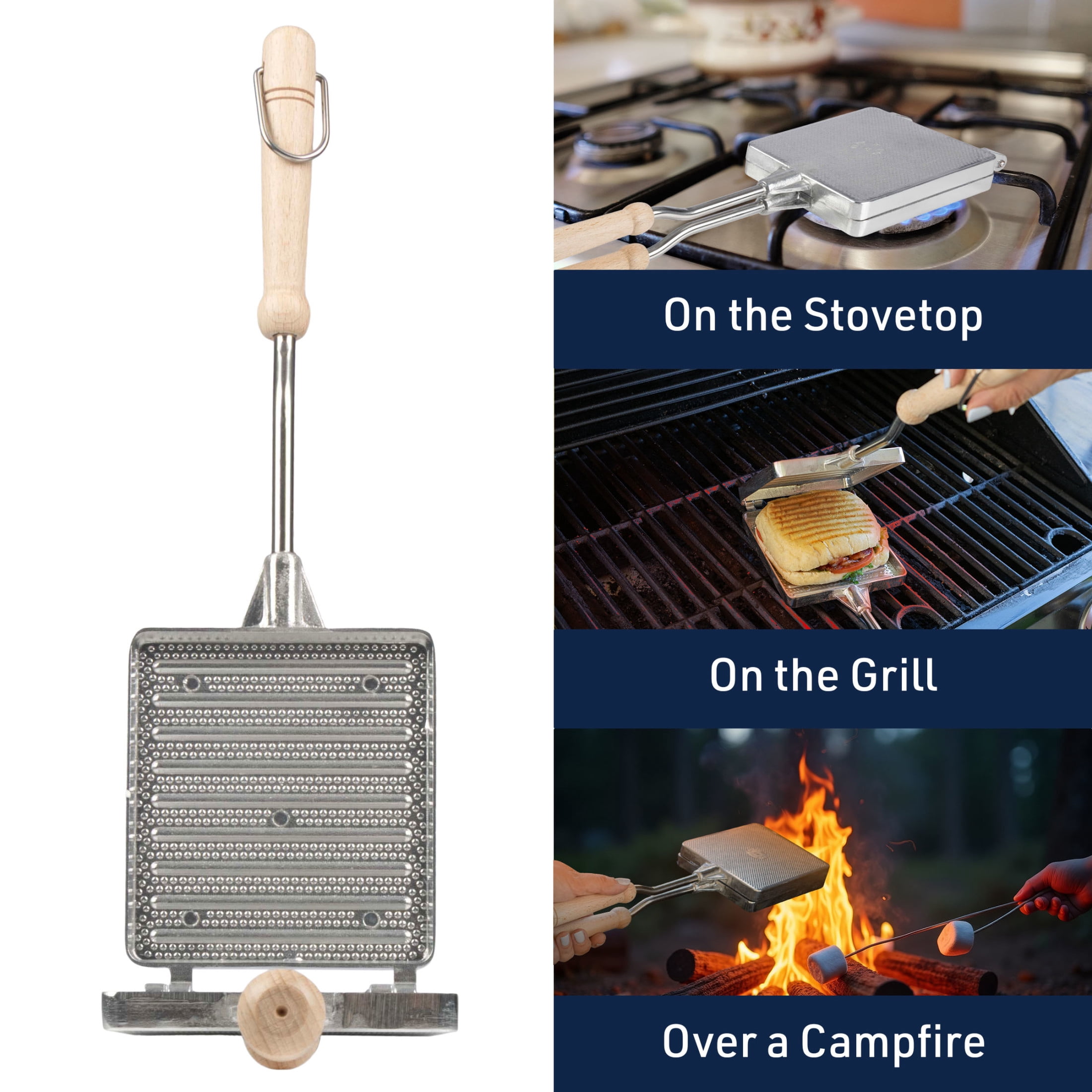 Aluminum Stove Top - Sandwich Press/Toaster