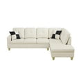 thumbnail image 6 of Homeora 2-Piece Piece Couch Living Room,Faux Leather Sofa Set,Faux Leather Sofa Set,L-Shaped Sectional Sofa,Right Facing Chaise Couch Living Room,White, 6 of 6