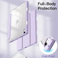 thumbnail image 4 of JETech Case for iPad Air 11-Inch M3/M2 (2025/2024), iPad Air 5/4 (2022/2020 5th/4th 10.9-Inch) with Pencil Holder, Clear Transparent Back Slim Stand Shockproof Tablet Cover (Light Purple), 4 of 7