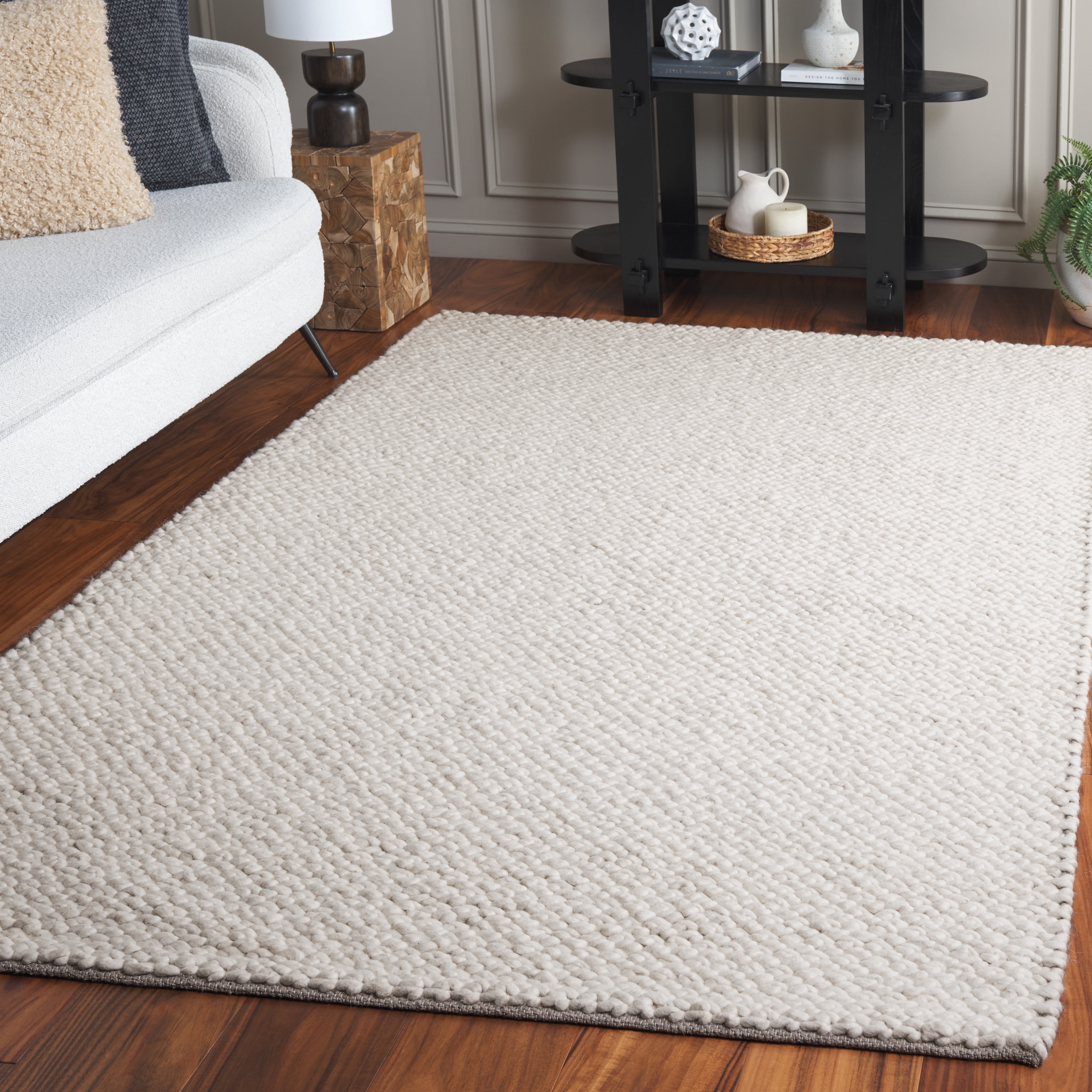SAFAVIEH Natura Nita Solid Area Rug, Ivory, 5' x 8'