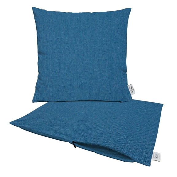 RSH Decor: Sunbrella Pillow Covers Set of 2 | 24" x 24" Square Covers | Weather-Resistant Sunbrella Fabric | Canvas Regatta