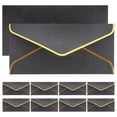 thumbnail image 1 of GOOHOCHY 10pcs Compact Invitation Envelope Black Iridescent Paper Retro European Style for Bridal Shower, 1 of 8