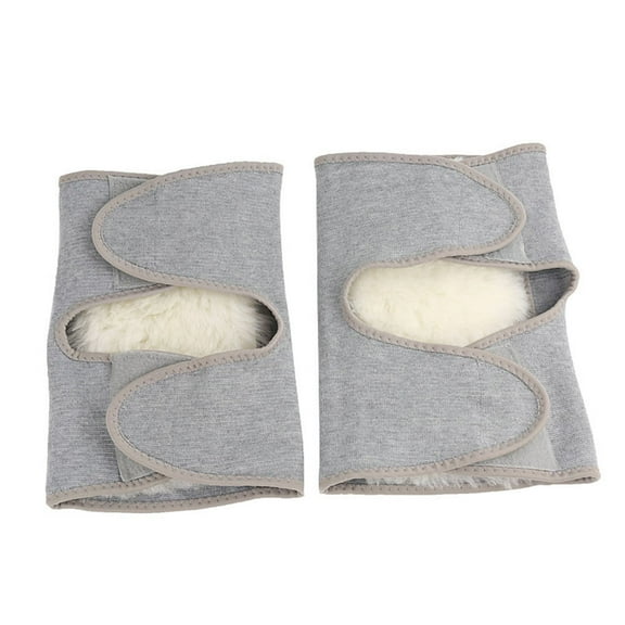 MRLESS XL Gray Wool Knee Sleeves 2-Pack Thermal Leg Warmers for Winter Cold Weather