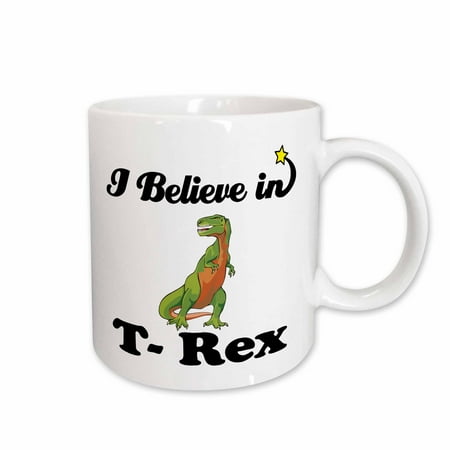 

3dRose I Believe In T-Rex Ceramic Mug 11-ounce