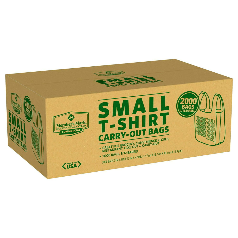 Grocery / Convenience Store Small T-Shirt Bag (2,000ct.) - Walmart.com ...