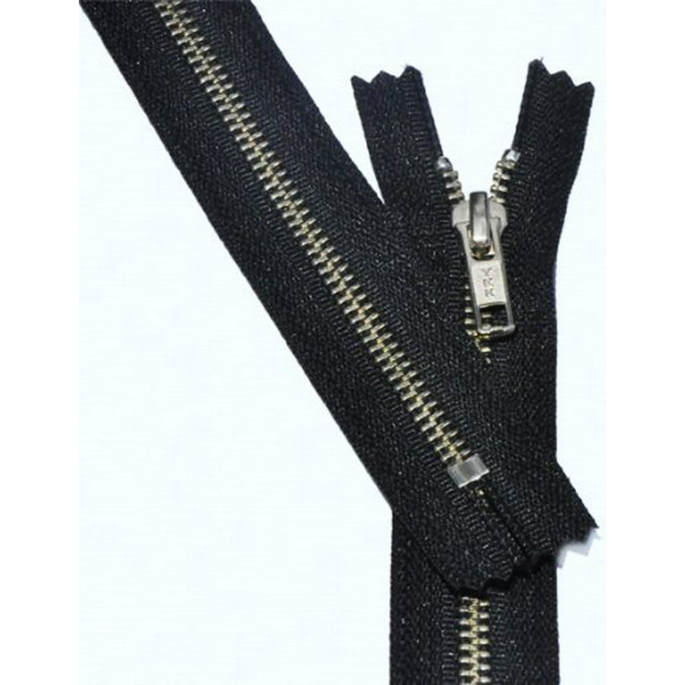 22" Zipper YKK 5 Nickel Exposed Zipper Closed End 580 Black (3