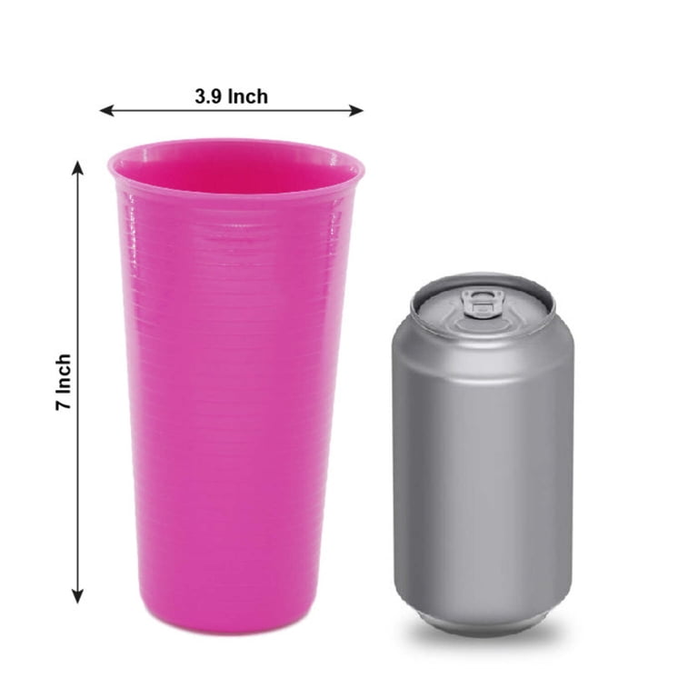Plastic Cups 28 Ounce Tumbler (Pack of 6, Assorted Colors)