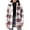 Khaki, variant on CharmCyan Women Button Down Plaid Shirt Jacket Long Sleeve Lapel Collar Casual Loose Fit Outerwear Coat for Fall and Winter Black L