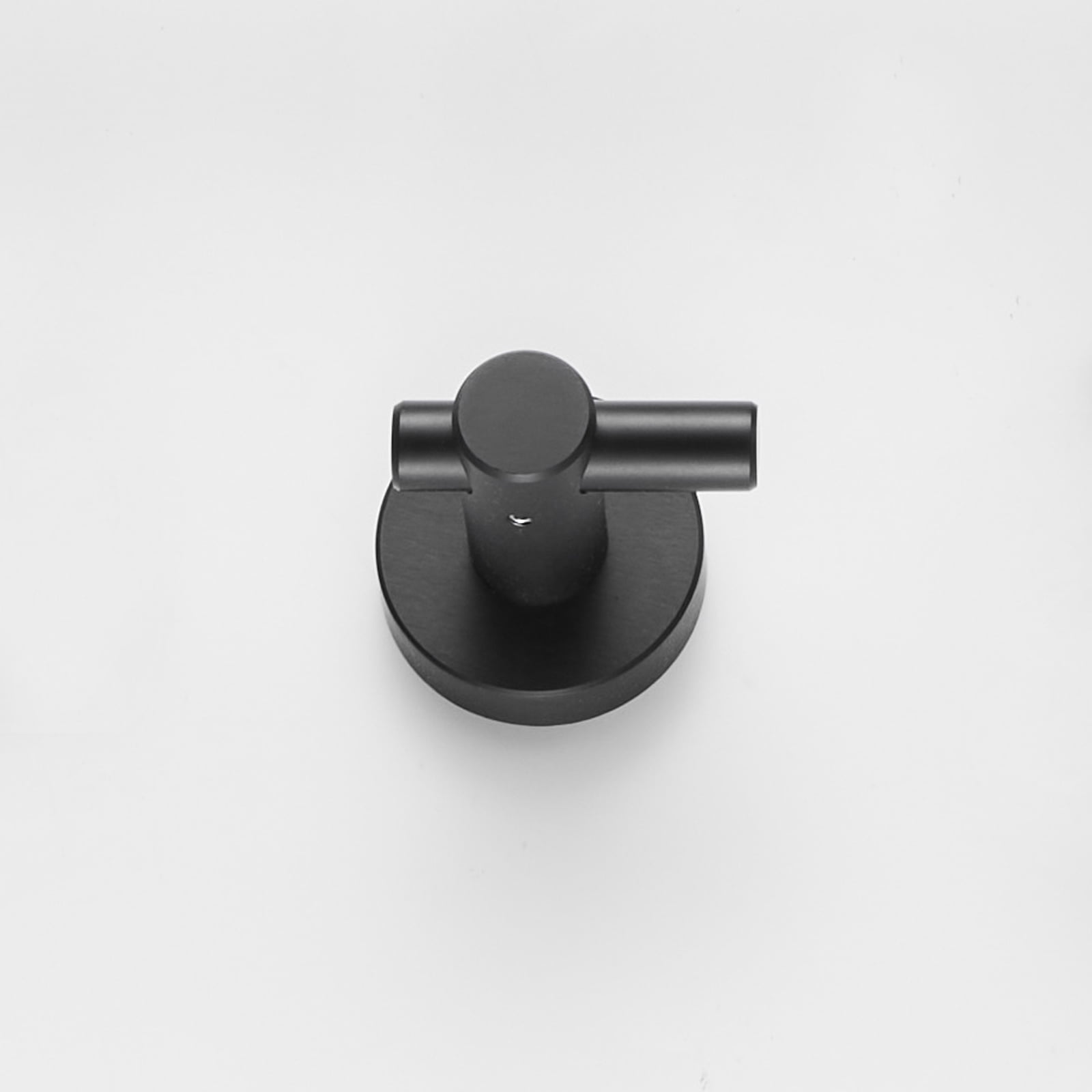 Round Base Wall Hanging Hook with Screws- Matte Black Hook, 4 Pack, for Entry Shoe Cabinet, Wardrobe Bathroom Bedroom Furniture Hardware [Unable ship on weekends+usps/fedex]