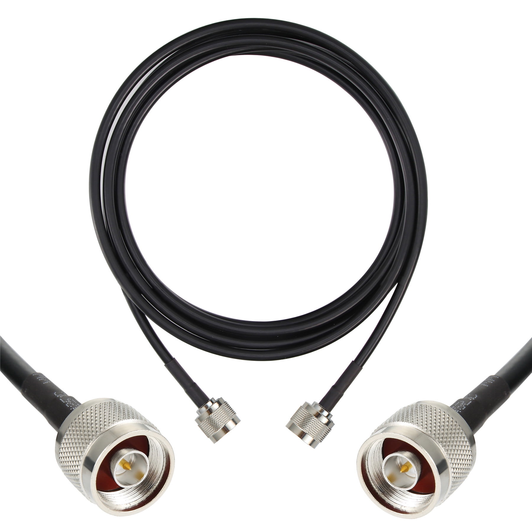 10 ft N Male to N Male SLMR240 Cable (50 Ohm), GEMEK Pure Copper Low