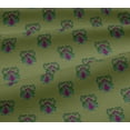 thumbnail image 4 of oneOone Cotton Jersey Light Green Fabric Leaves & Floral Block Quilting Supplies Print Sewing Fabric By The Yard 58 Inch Wide, 4 of 4