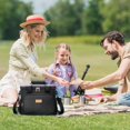 thumbnail image 3 of Large Lunch Bag Insulated Lunch Box Soft Cooler Cooling Tote for Adult Men Women, Black, 3 of 5