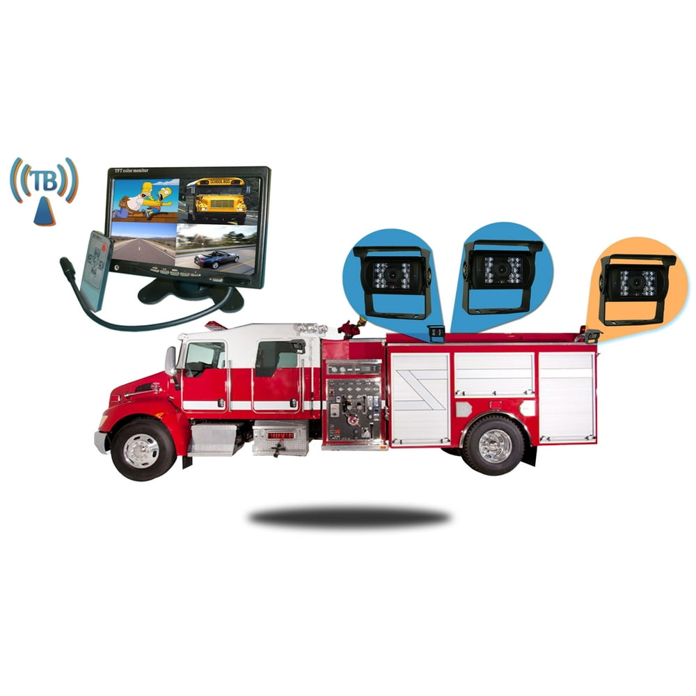 Tadibrothers 7 Inch Wireless Ultimate Fire Truck Backup Camera System