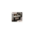 thumbnail image 4 of LeisureMod Zara Mid-Century Modern Rectangular 62" Dining Table with Sintered Stone Wide Top and Curved Stainless-Steel Base for Kitchen and Dining Room in Deep Grey, 4 of 9
