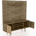 thumbnail image 4 of Manhattan Comfort Liberty 63" Wall Unit in Brown and 3D Brown, 4 of 9