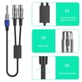 thumbnail image 5 of Bottone Standard 6.35mm(6.5mm) to Double 3Pin Output Cable Aux Connectors Wire Line for Mixing Consoles 15cm to 10m Long, 5 of 7