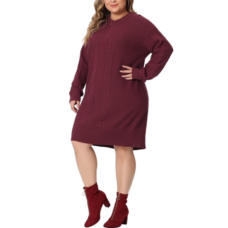 jcpenney knit dresses Maia Petite Long Sleeve Midi Sweater Dress, Color: Brown