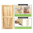 thumbnail image 6 of Homacer 5-in-1 44in x 80in Pine Wood Frame Barn Door without Installation Hardware Kit, 6 of 7