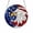 #5 Patriotic Circular Wall Hanging Decoration, variant on QuanTara Acrylic Puzzle Suncatcher 83-Piece DIY Horse Stained Glass Window Hanging 7.4in Round Sun Catchers for Home Garden Boho Wall Art Decor