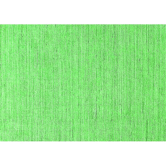 Ahgly Company Machine Washable Indoor Rectangle Solid Green Modern Area Rugs, 4' x 6'