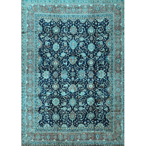 Ahgly Company Indoor Rectangle Persian Light Blue Traditional Area Rugs, 2' x 4'