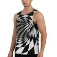 thumbnail image 2 of Gaeub 3D Vortex Illusion Men's Athletic Tank Top, Workout Sleeveless Shirts, Running Tank Tops for Gym, Running, Training - 3X-Large, 2 of 9