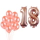 thumbnail image 1 of Globos de fiesta de 32 pulgadas, número 18, de aluminio metálico, de Mylar, de látex y goma, de 12 pulgadas, para decoración., 1 of 7