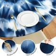 thumbnail image 4 of Blue Tie Dye Mandala Pattern Round Fitted Tablecloth with Elastic Edge,Dining Table Cover Waterproof,Outdoor Round Tablecloth for Camping,Dining,Indoor and Outdoor, 4 of 7