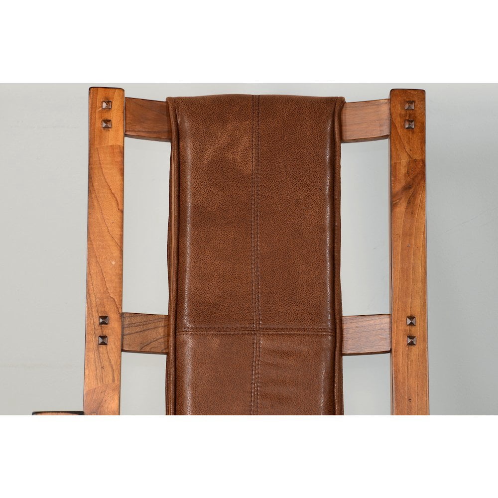 Sunny Designs Sedona Farmhouse Mindi Wood Rocking Chair in Rustic Oak