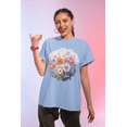 thumbnail image 2 of Floral T-Shirt, Vintage Flowers Tee, Floral Tees, Floral Art Design Shirt, Tee Shirt with Floral Art, 2 of 42