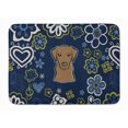thumbnail image 1 of Carolines Treasures BB5085RUG Tapis en Mousse à Mémoire de Forme Lavable en Machine Fleurs Bleues Labrador Chocolat, 1 of 4