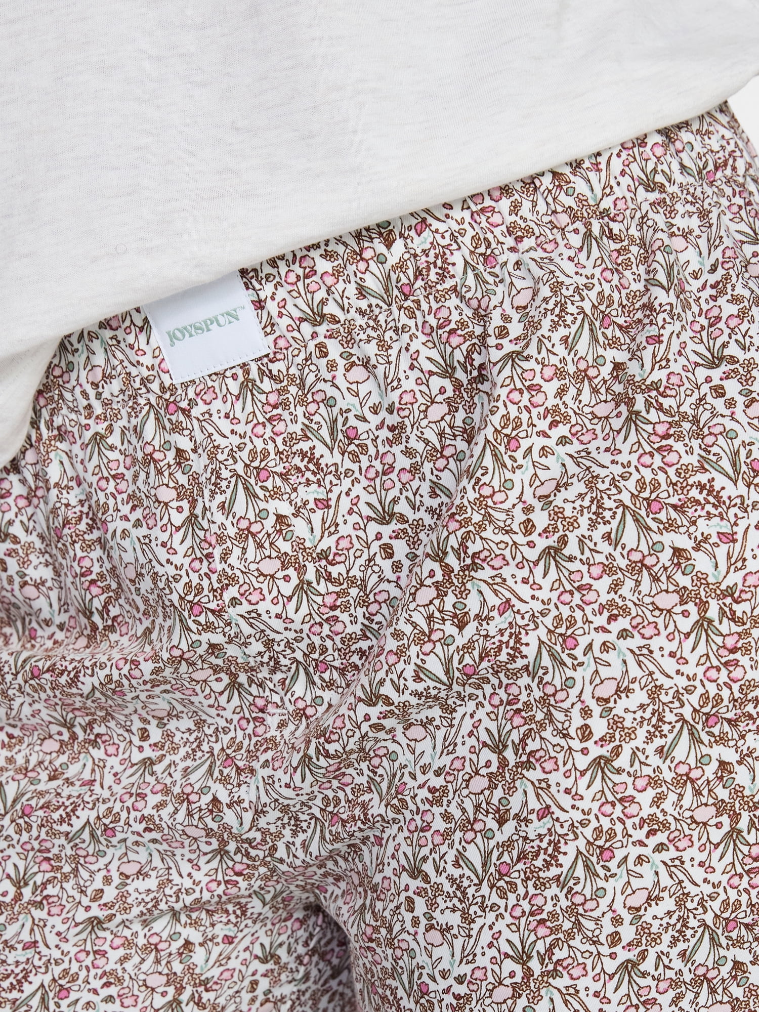 Joyspun Women's Woven Pajama Boxer Shorts, Sizes XS to 3X